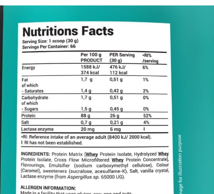 Iso Zero 100 1 kg - Tesla Nutritions