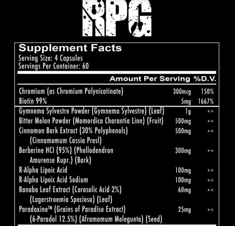 Redcon1 – RPG – Glucose Disposal